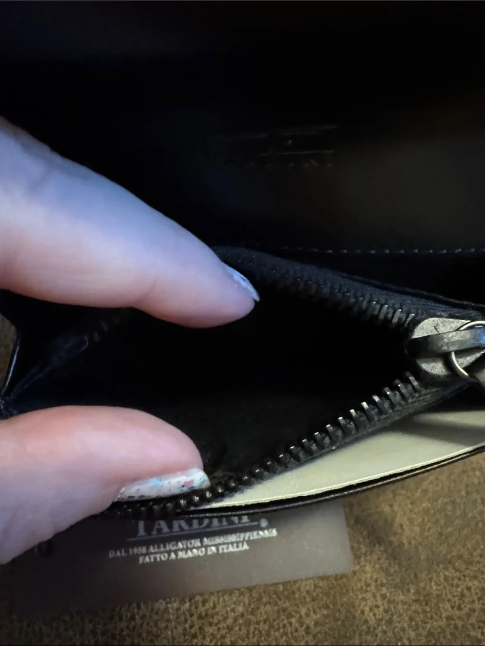 Tardini Black Leather Wallet